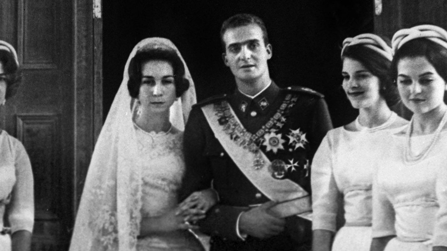 Los reyes Sofía y Juan Carlos en su boda.