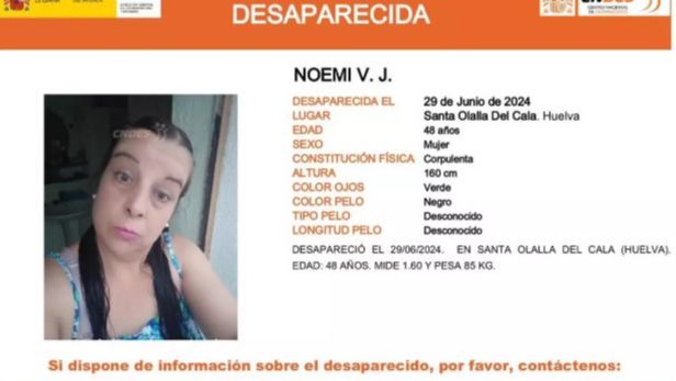 Noemí desapareció en Santa Olalla del Cala (Huelva) en junio.