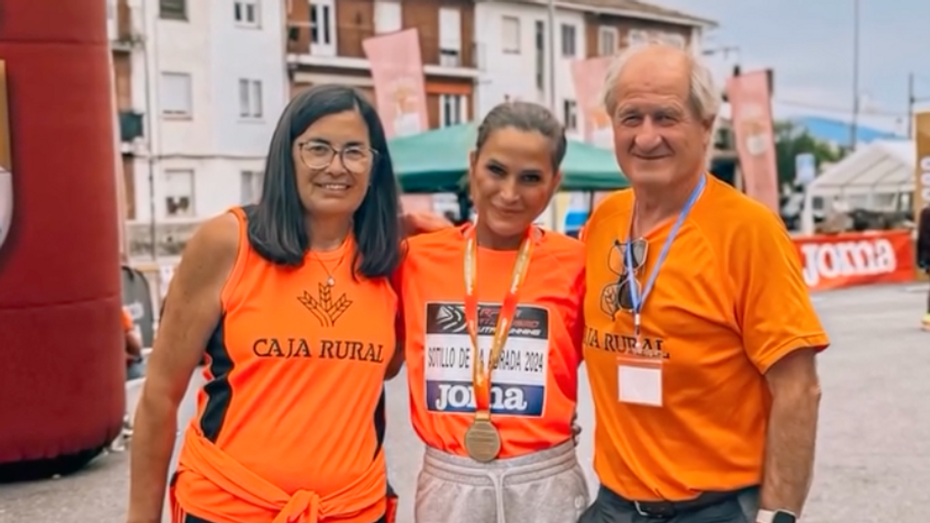 Verdeliss con sus padre, Fernando y Marta