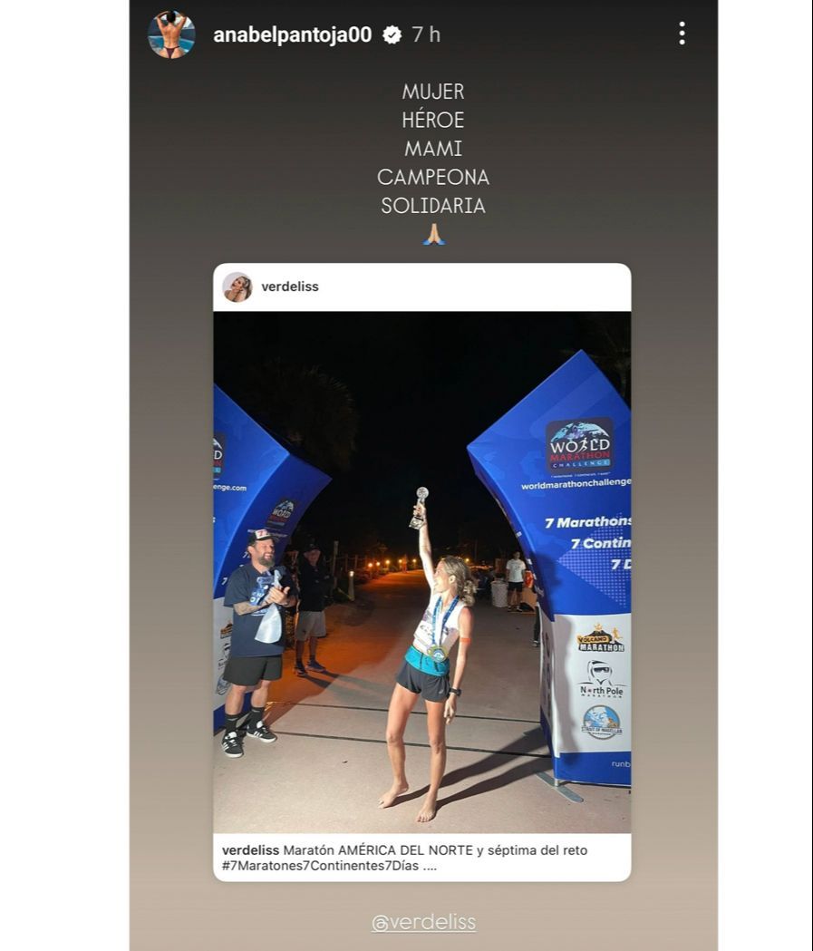 Anabel Pantoha ha mandado un mensaje a Verdeliss tras cumplir su gesta deportiva