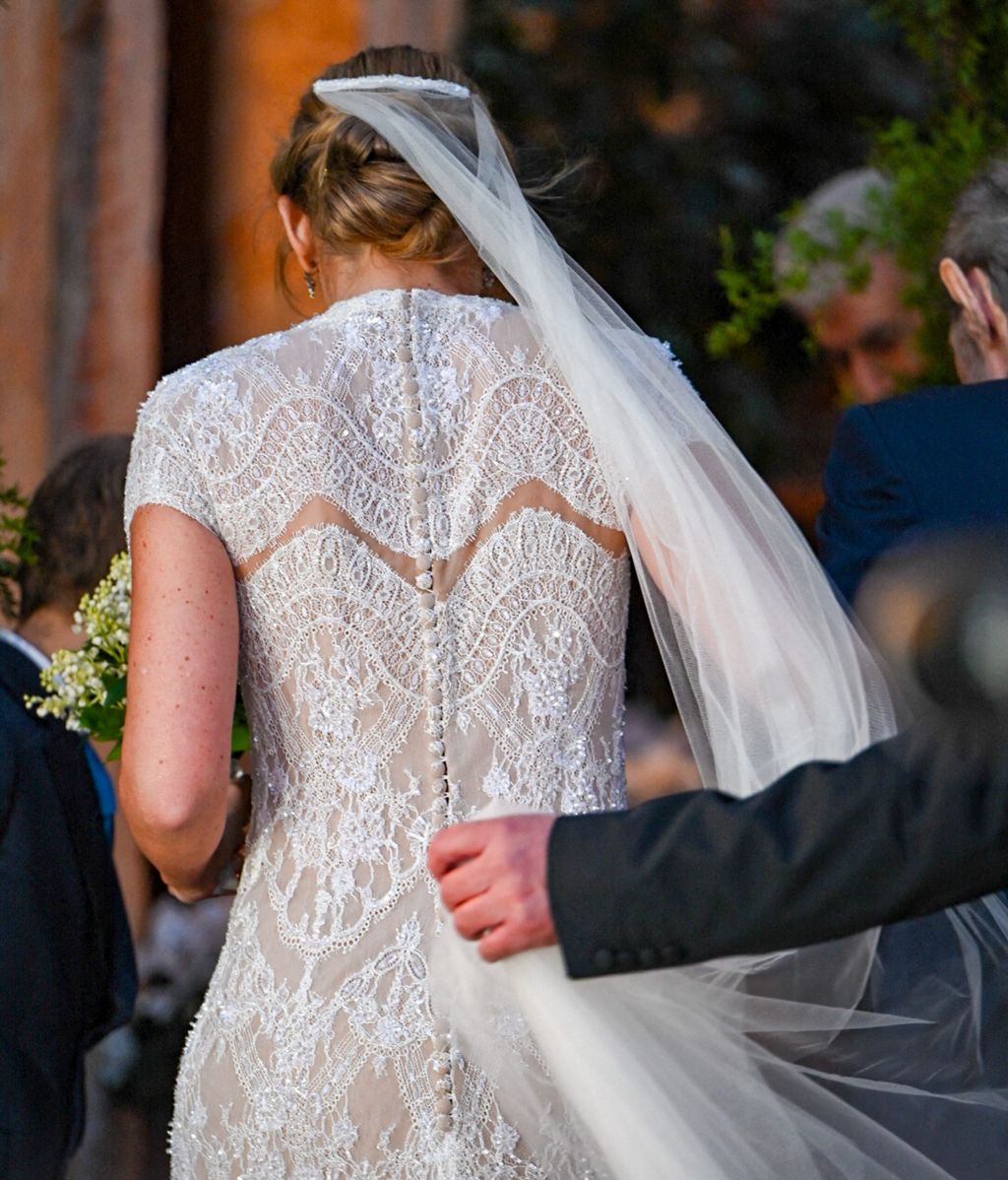 Detalle del vestido de Chrysi Vardinoyannis