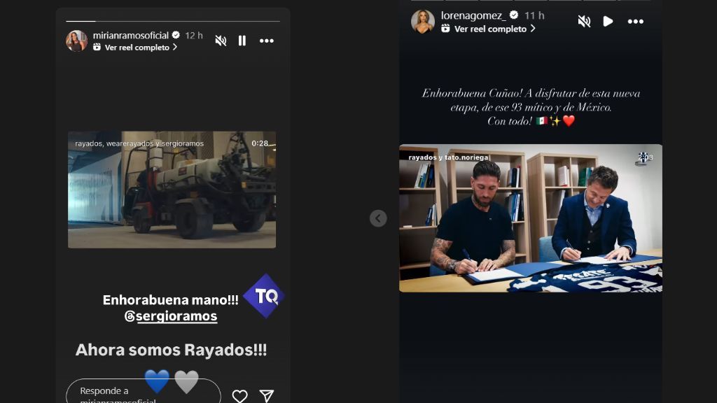 Los mensajes de Mirian y Lorena a Sergio Ramos