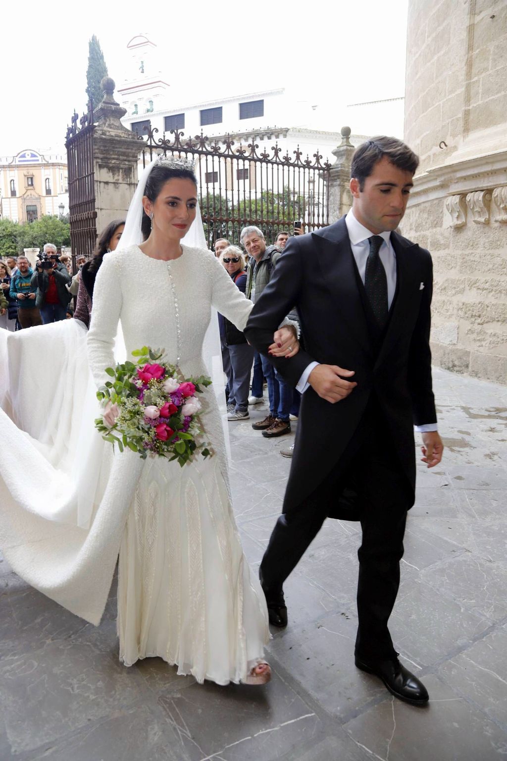 Magdalena González-Serna, en su boda con Antoliano Rodríguez Márquez