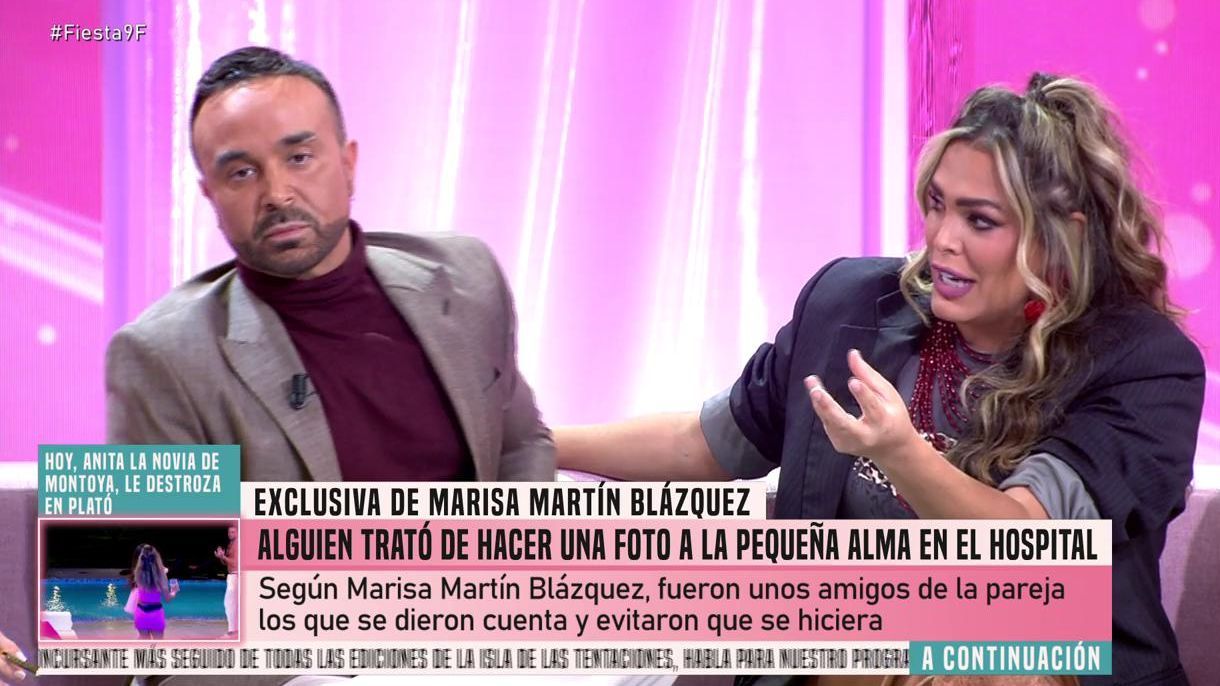 Amor Romeira en el plató de 'Fiesta'