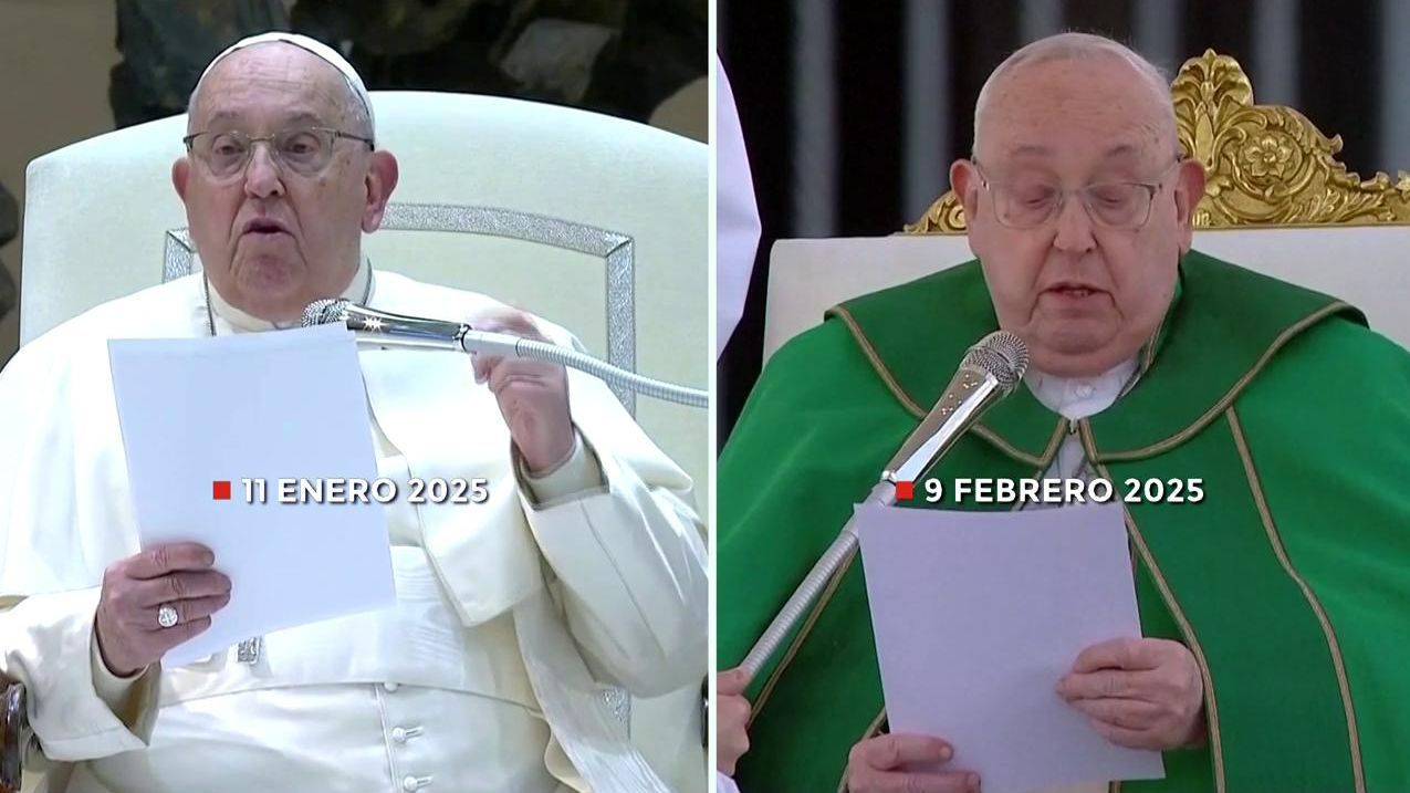El cambio físico del Papa en un mes tras su bronquitis