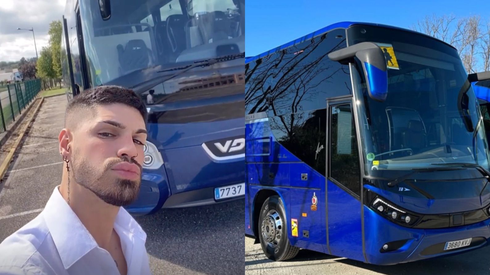 Álvaro Rubio trabajando como conductor de autobuses