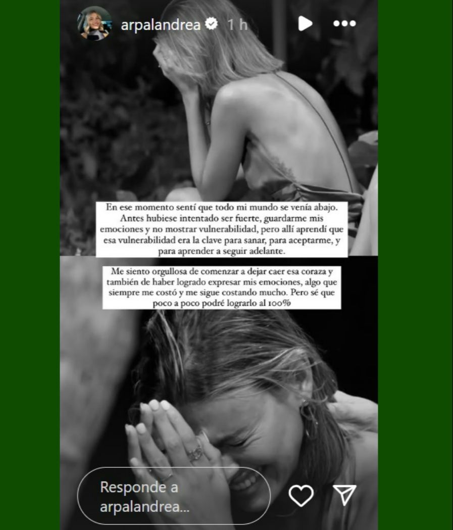 Andrea se sincera con sus seguidores