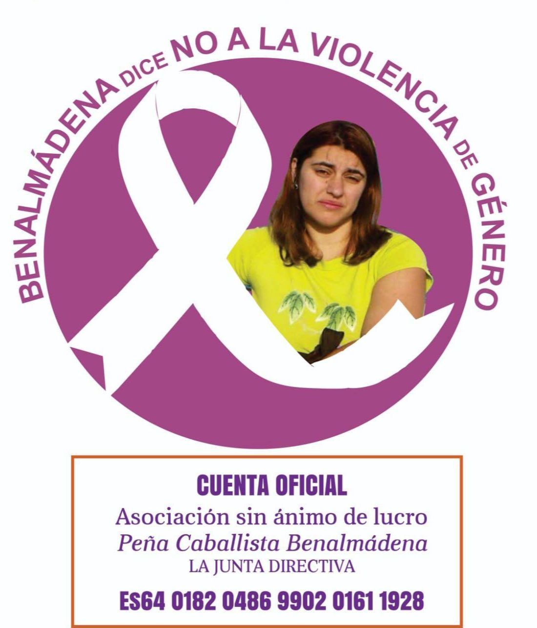 Cartel con el número de cuenta para la recaudación de fondos para la familia de Lina