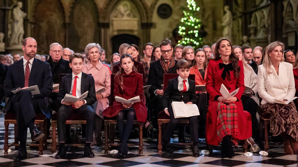 Kate Middleton, con su marido y sus hijos la pasada Navidad