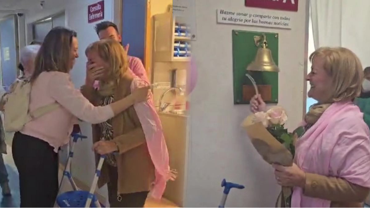 La emotiva sorpresa a una mujer tras superar el cáncer el día que le dan el alta: "Lo logramos, mamá"