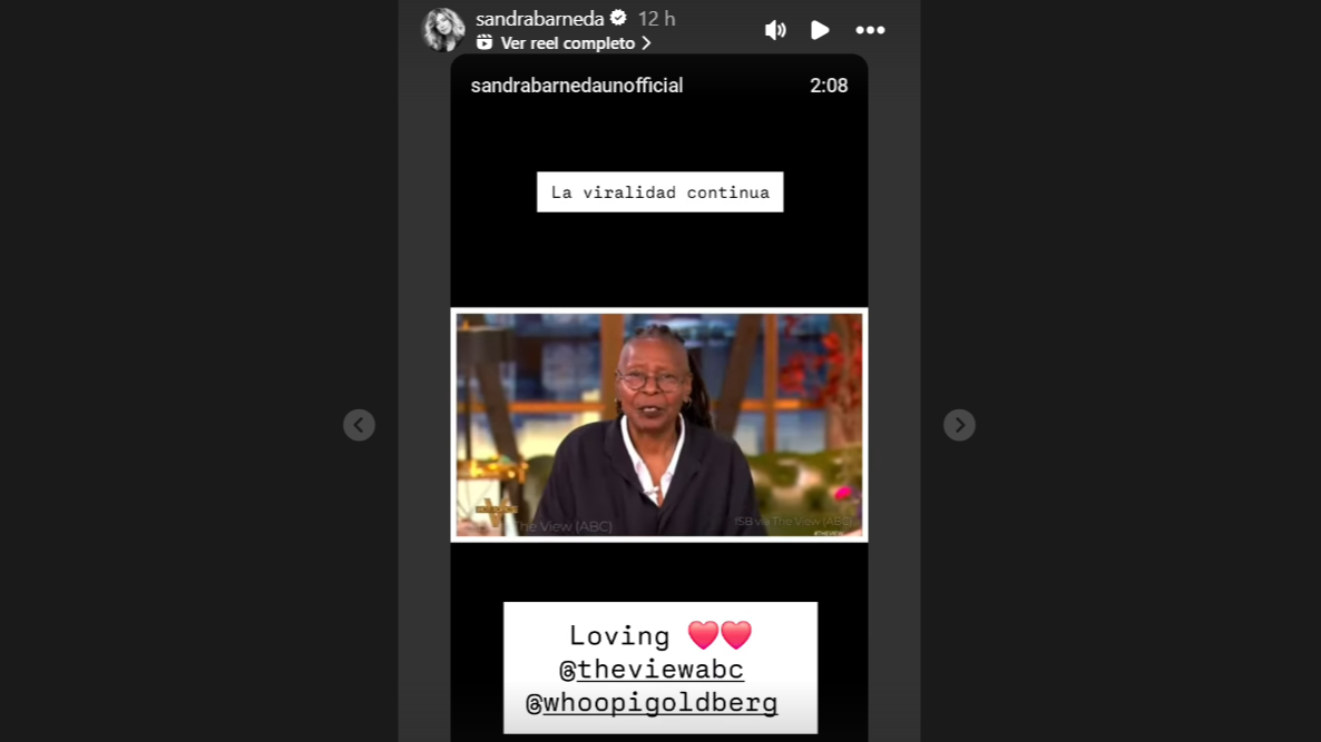 Sandra Barneda comparte el vídeo de Whoopi Goldberg comentando 'La isla de las tentaciones 8'