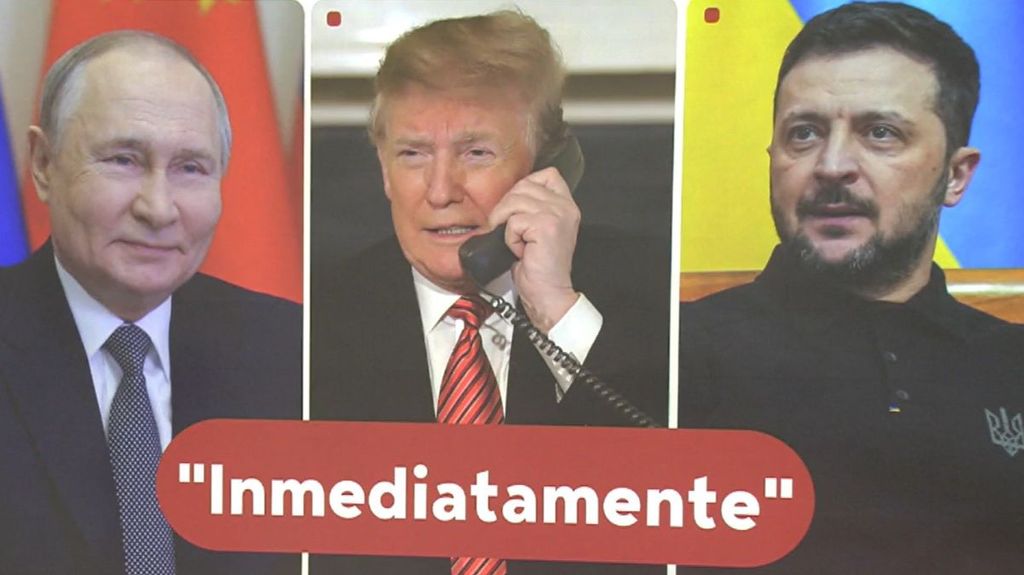 Donald Trump y Putin se comprometen a iniciar las negociaciones de paz en Ucrania