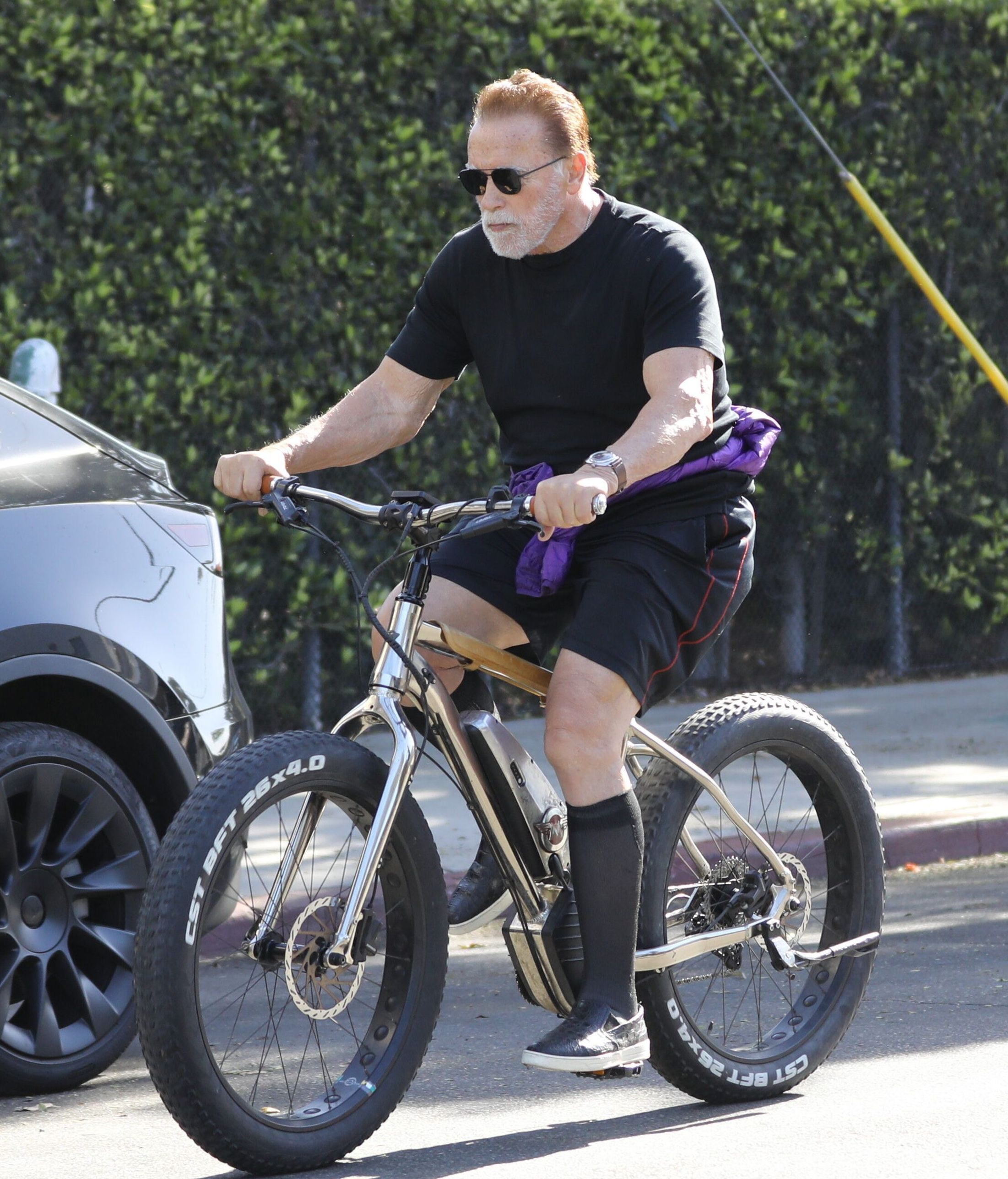 El actor en bicicleta. FUENTE: Cordonpress