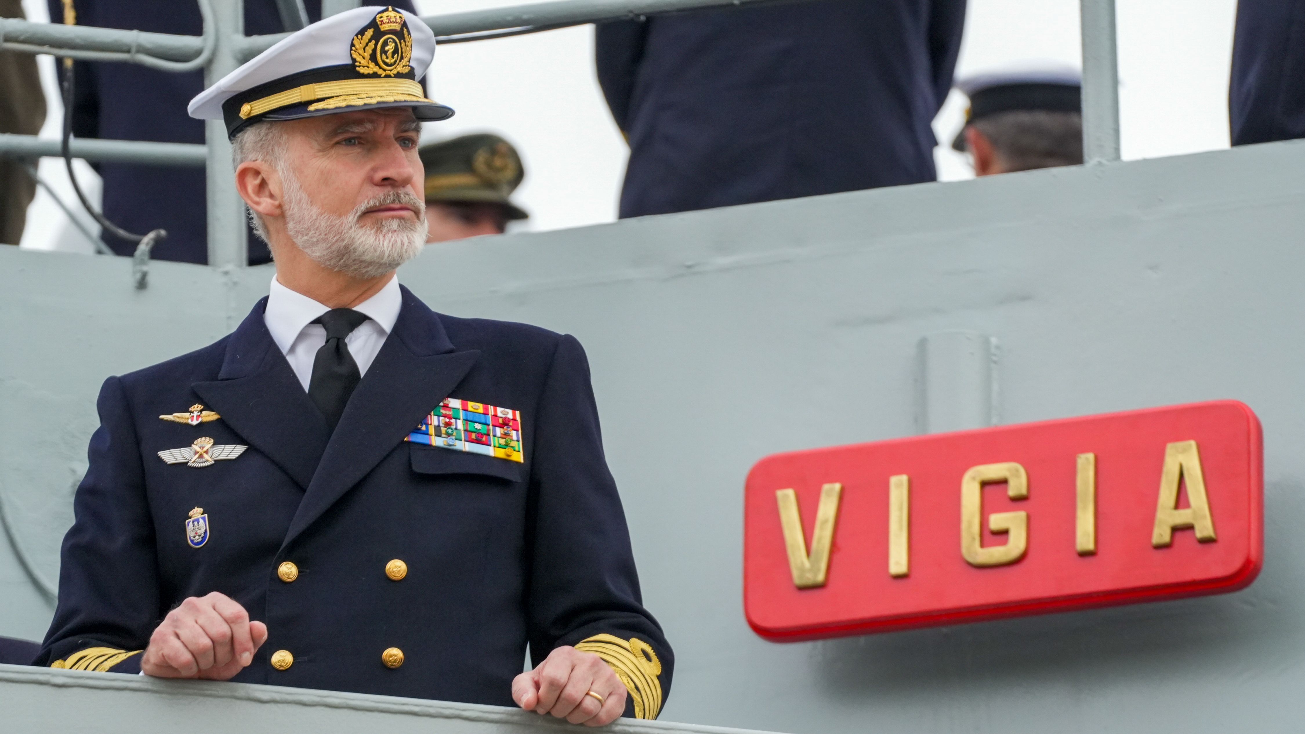 El rey Felipe en Elcano el pasado 11 de enero.