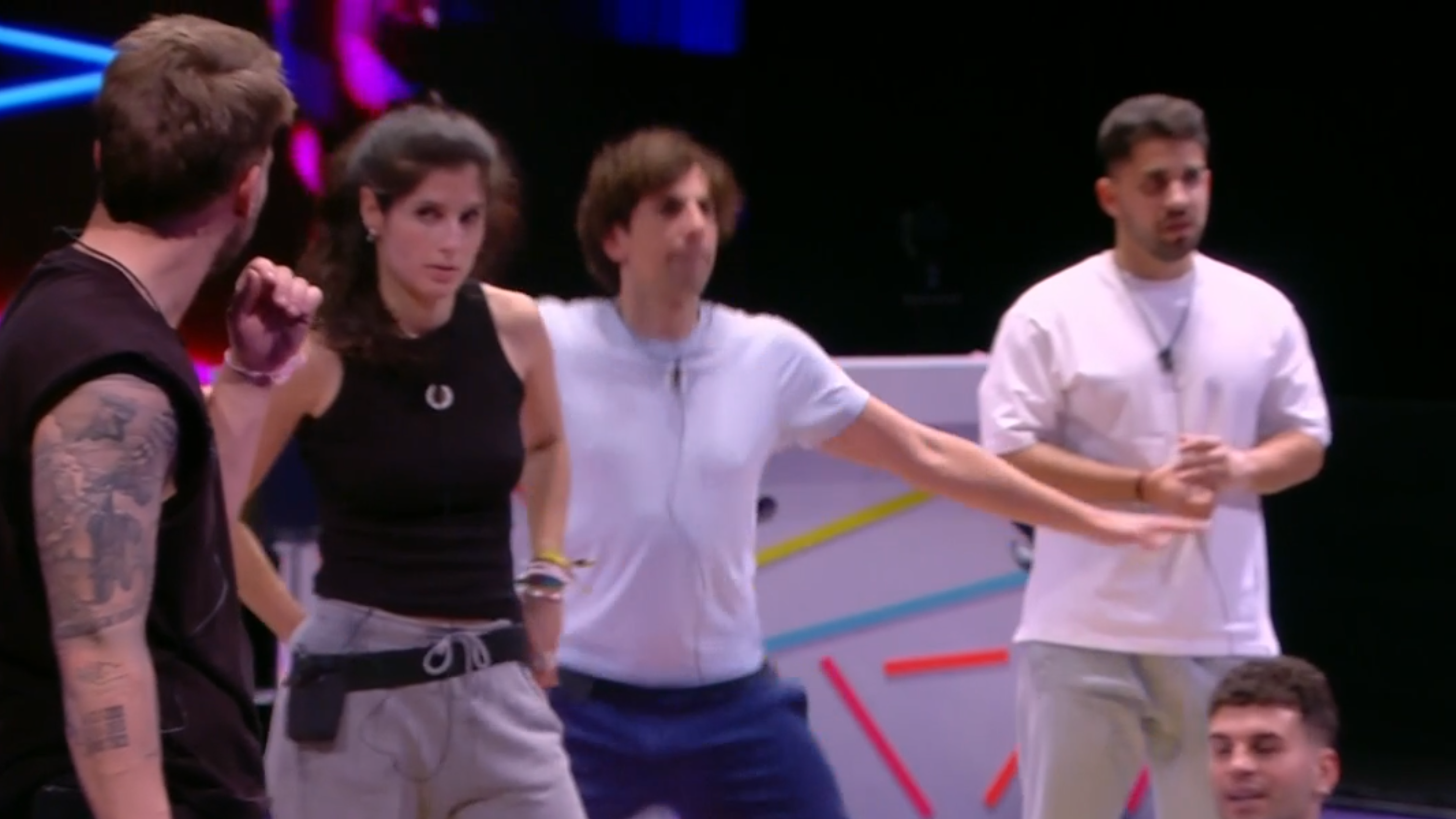 María y Sergio ensayando