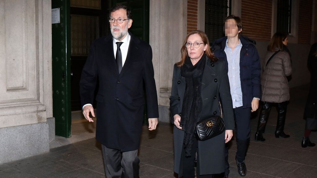 Mariano Rajoy junto a su mujer y su hijo