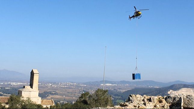 Las obras de 'altura' para restaurar un castillo en Barcelona