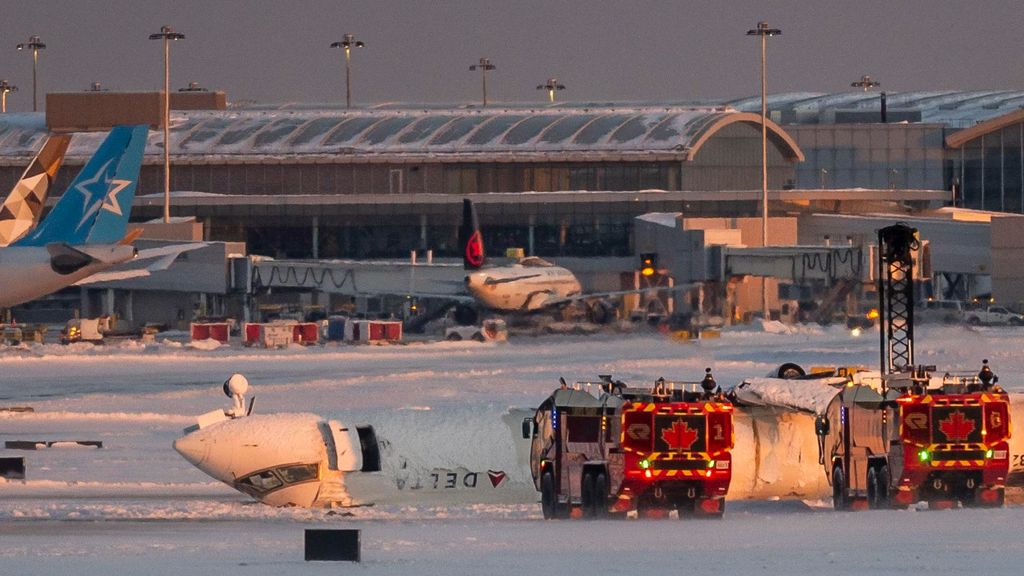 Delta Air Lines plane crashes while landing at Toronto Airport