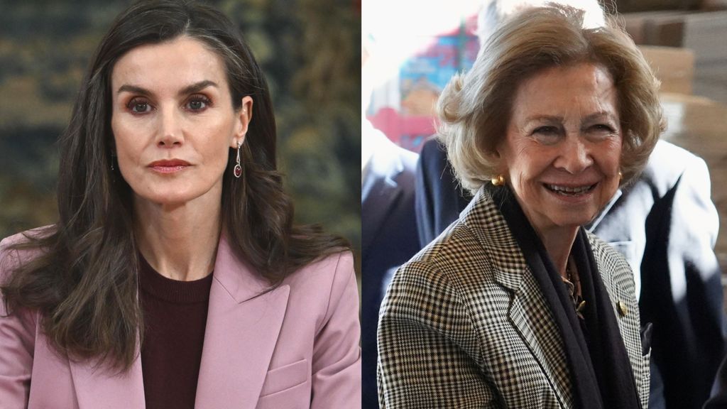 La reina Letizia y la reina Sofía, en un montaje fotográfico