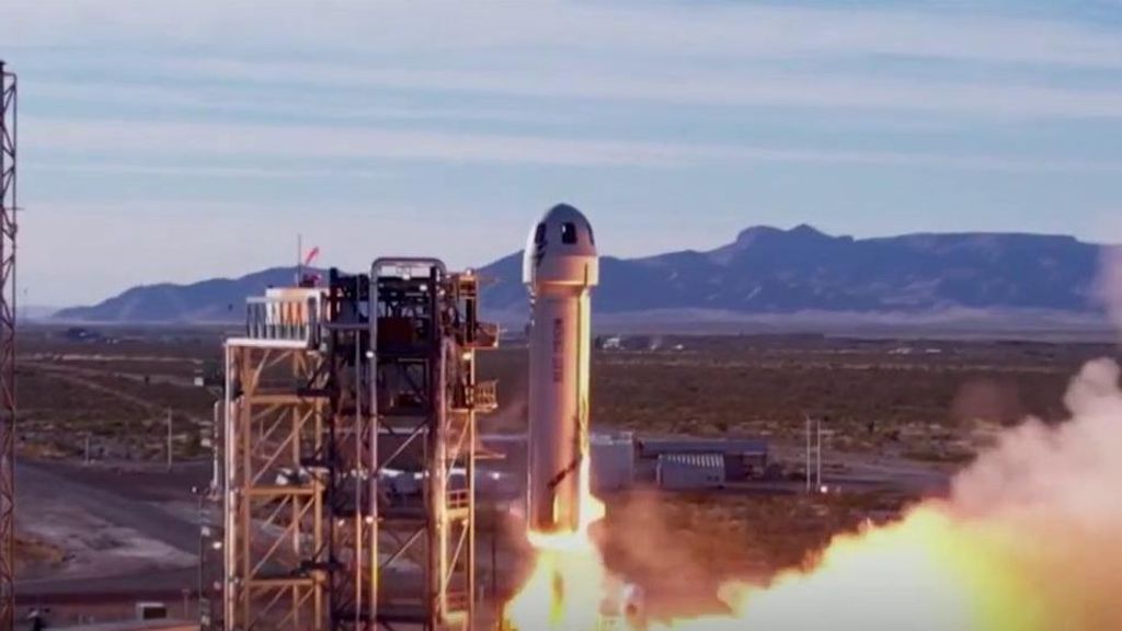 Lanzamiento del New Shepard de Blue Origin.