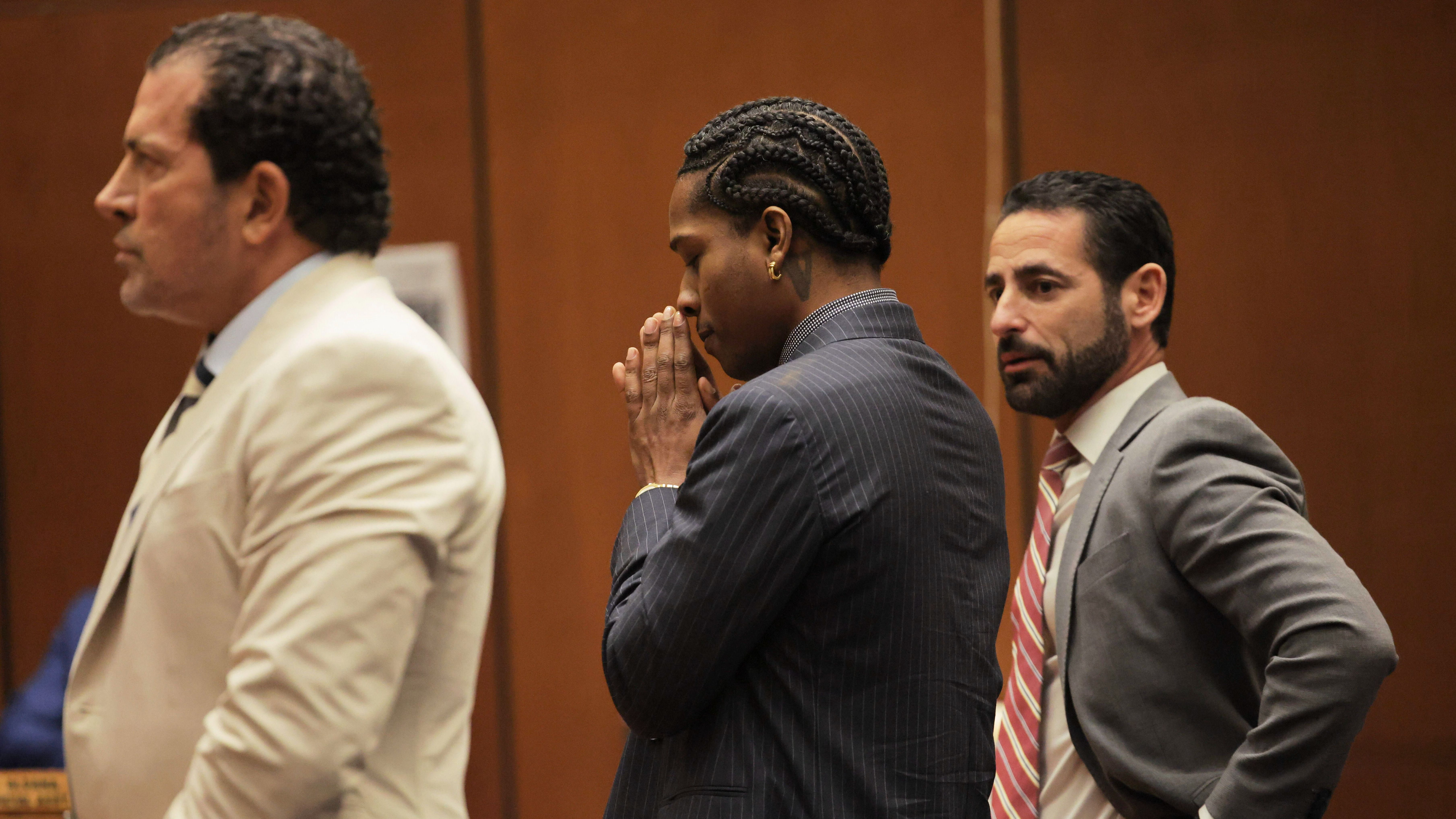 Asap Rocky durante el juicio.