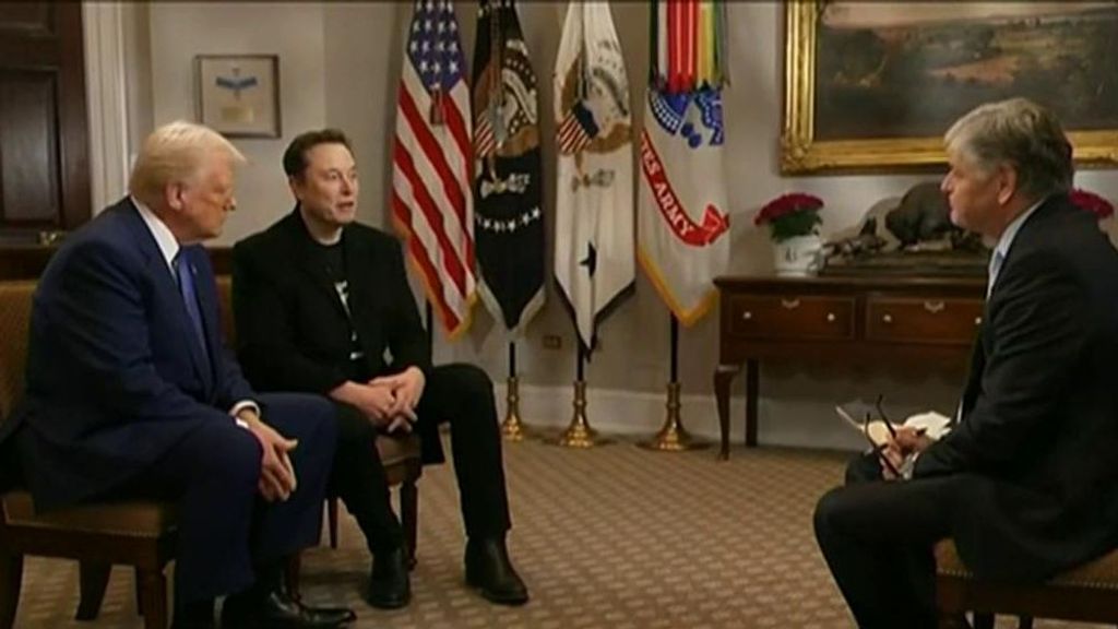 Elon Musk y Donald Trump durante una entrevista para la 'Fox'.