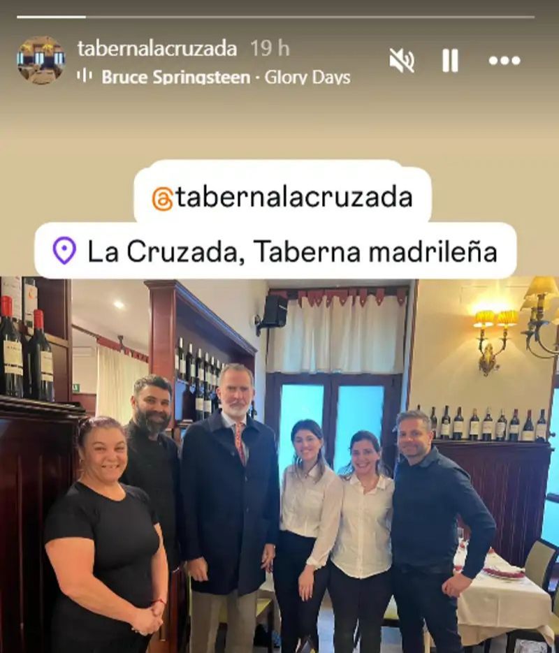 El rey Felipe en la taberna La Cruzada
