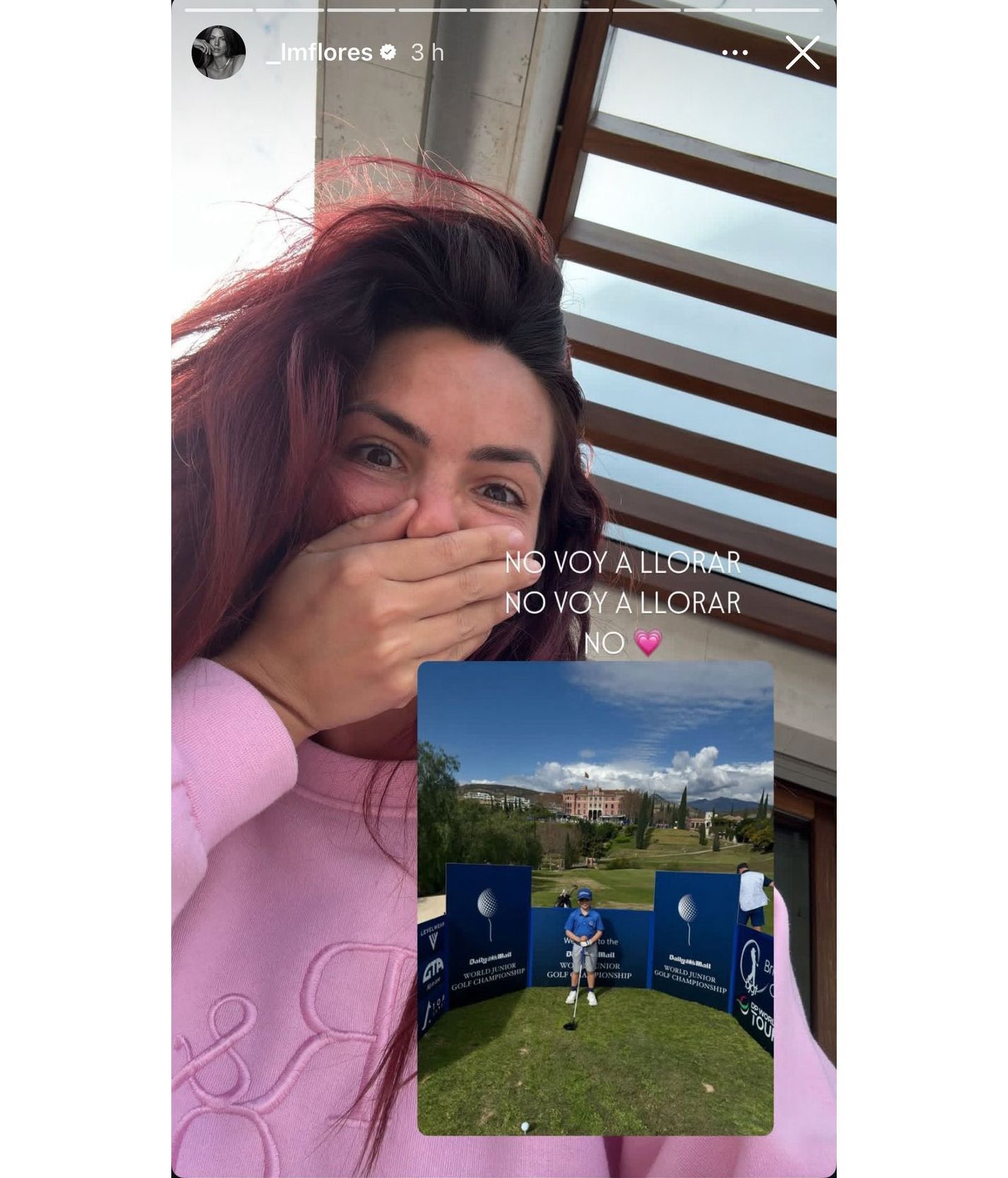 La emoción de Laura Matamoros al ver a su hijo compitiendo en un campeonato mundial