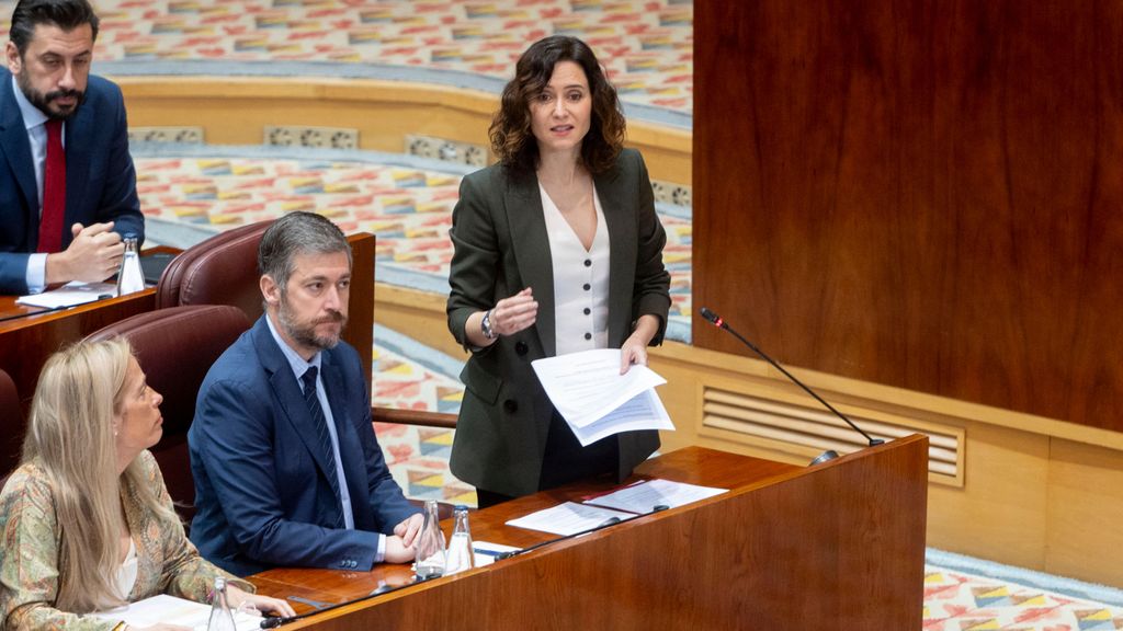 Así ha respondido la presidenta de Madrid, Isabel Díaz Ayuso, durante el Pleno en la Asamblea de Madrid