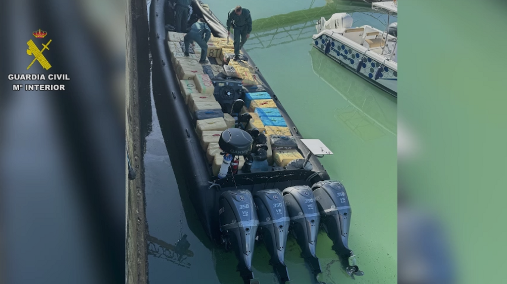 Intervenidas 5,7 toneladas de hachís en las costas de Huelva