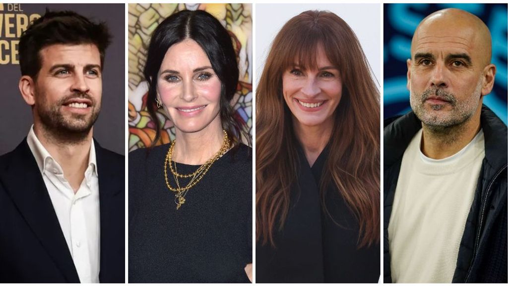 Gerard Piqué, Courteney Cox, Julia Roberts y Pep Guardiola.