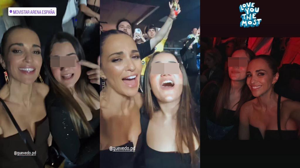 Paula Echevarría y su hija Daniella, en el concierto de Quevedo