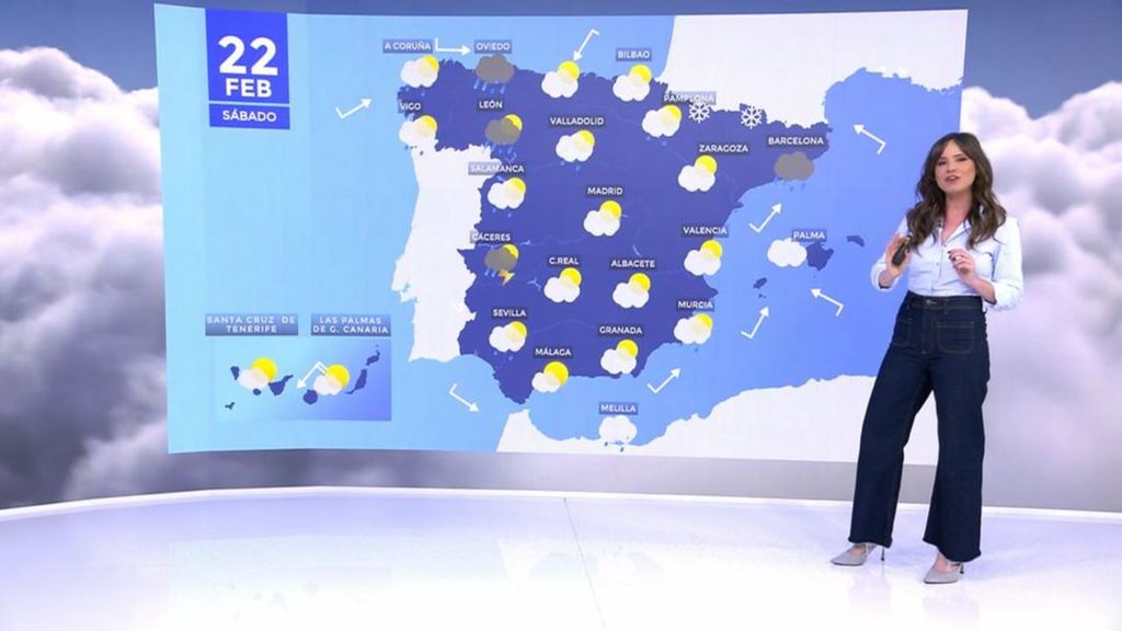 Un frente dejará este sábado lluvias e intervalos nubosos en amplias zonas del país