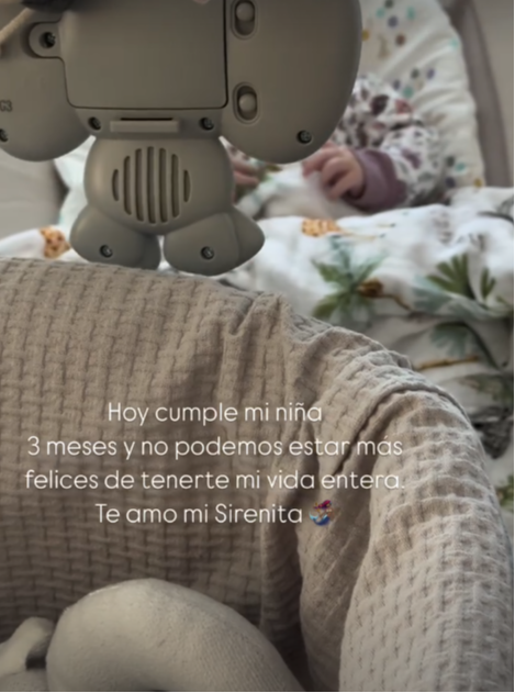 Anabel Pantoja celebra el tercer cumplemés de Alma