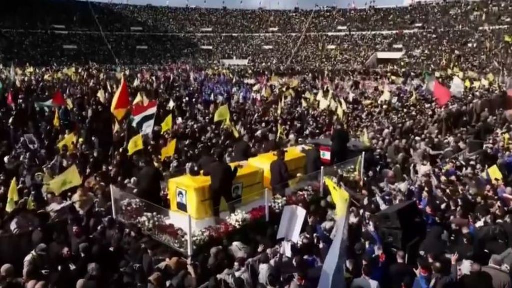 Funeral de Hasán Nasralá | multitudinaria despedida al exlíder de Hezbolá cinco meses después de su muerte