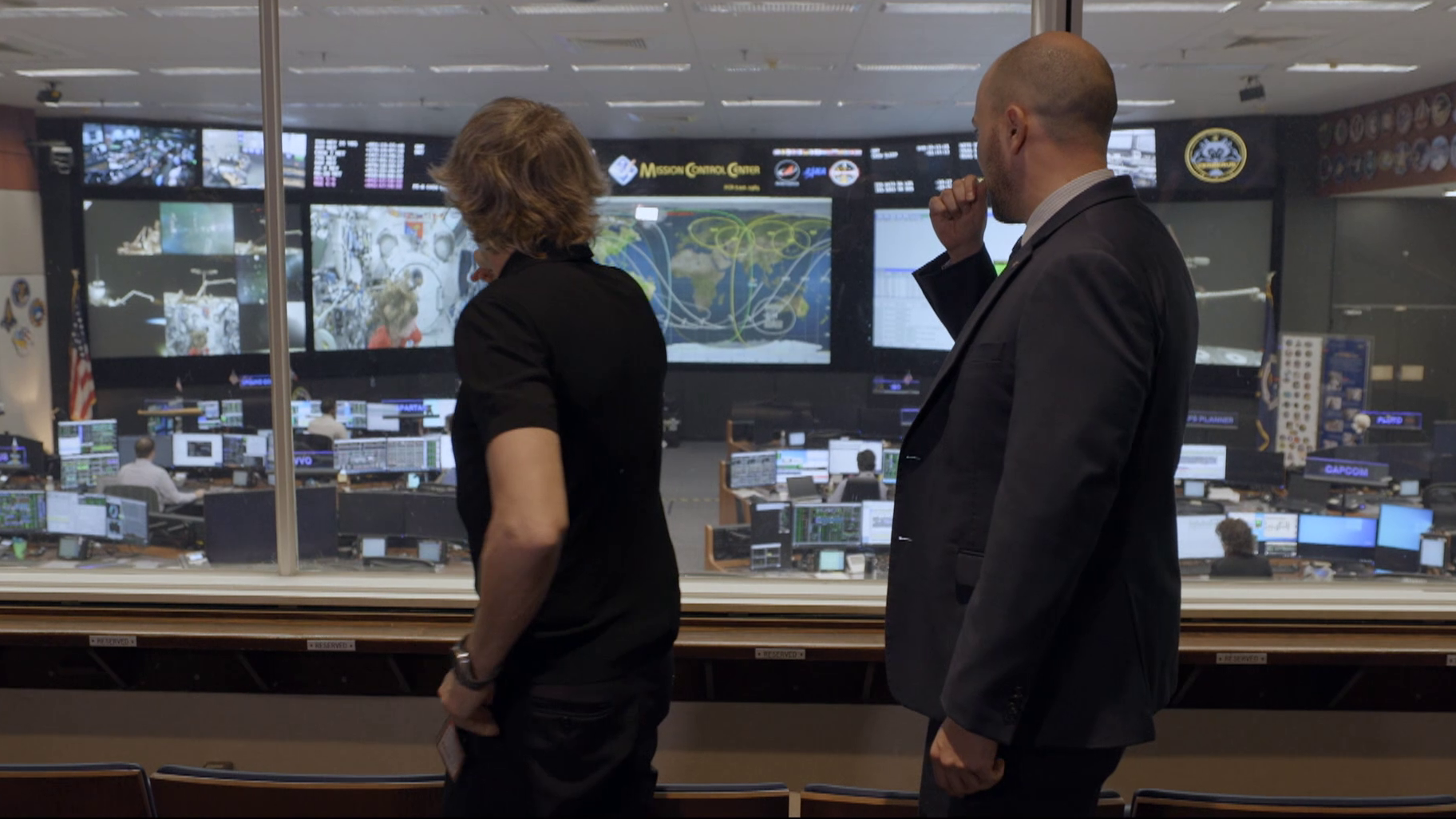 Jesús Calleja en el Centro de Control de Misiones de la NASA