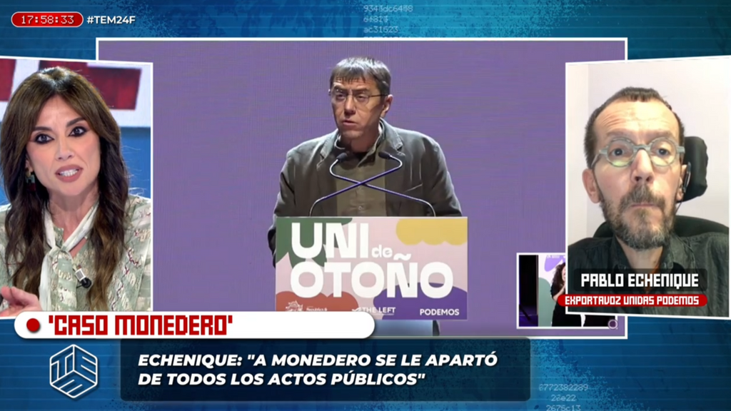 Marta Flich frena a Pablo Echenique durante su entrevista por el 'caso Monedero': "Me cuesta bastante entenderlo"