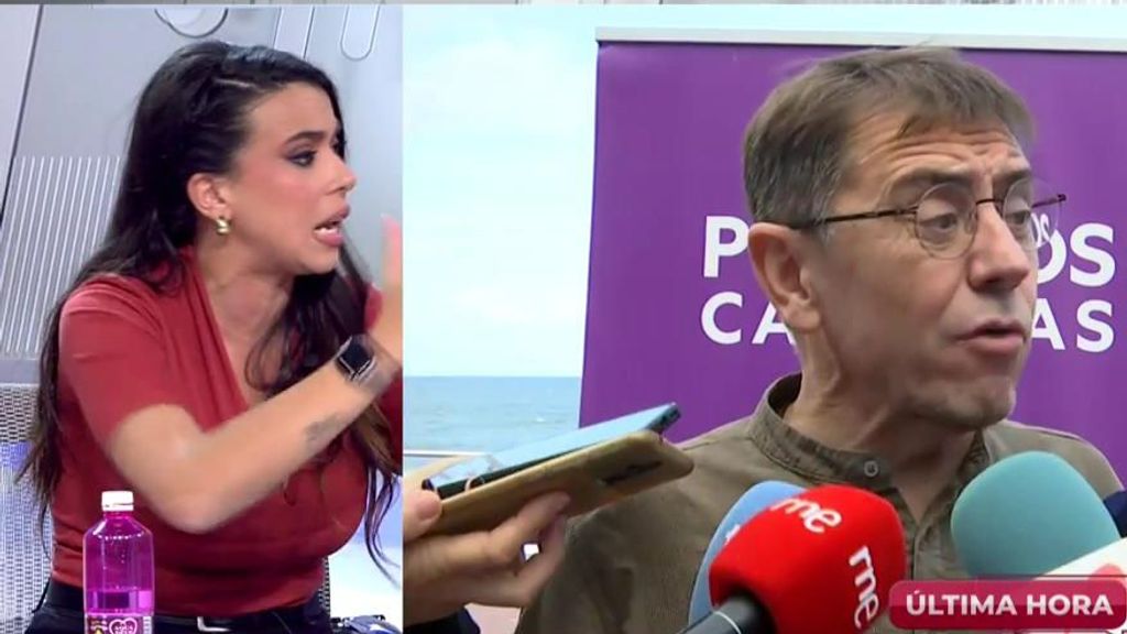 Sarah Santaolalla, durante la discusión con Patricia Cerezo.