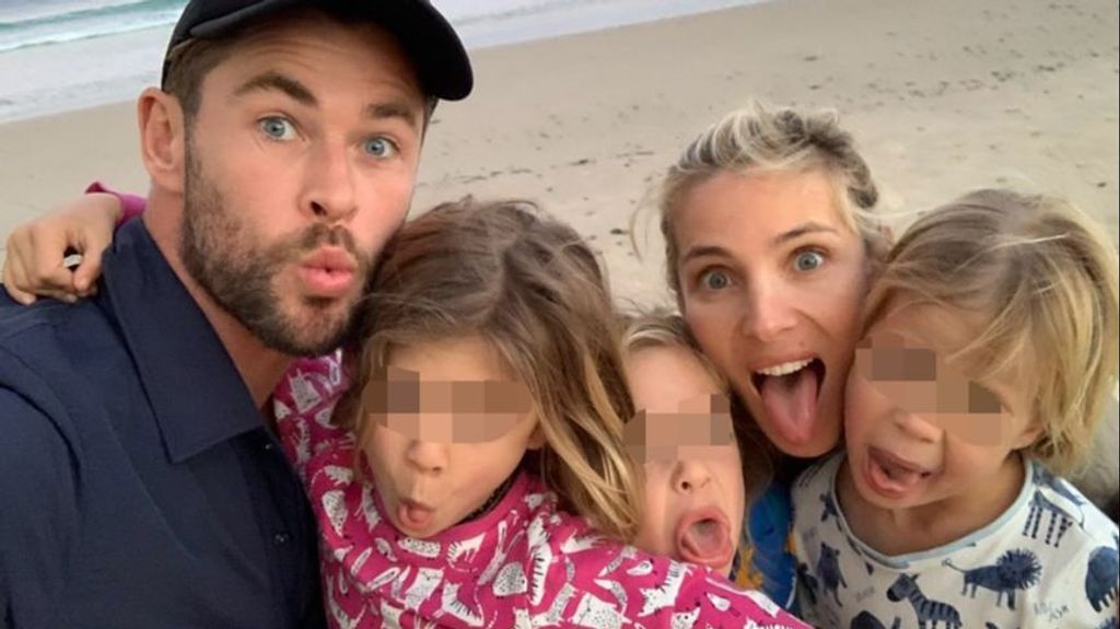 Elsa Pataky, junto a Chris Hemsworth y sus hijos