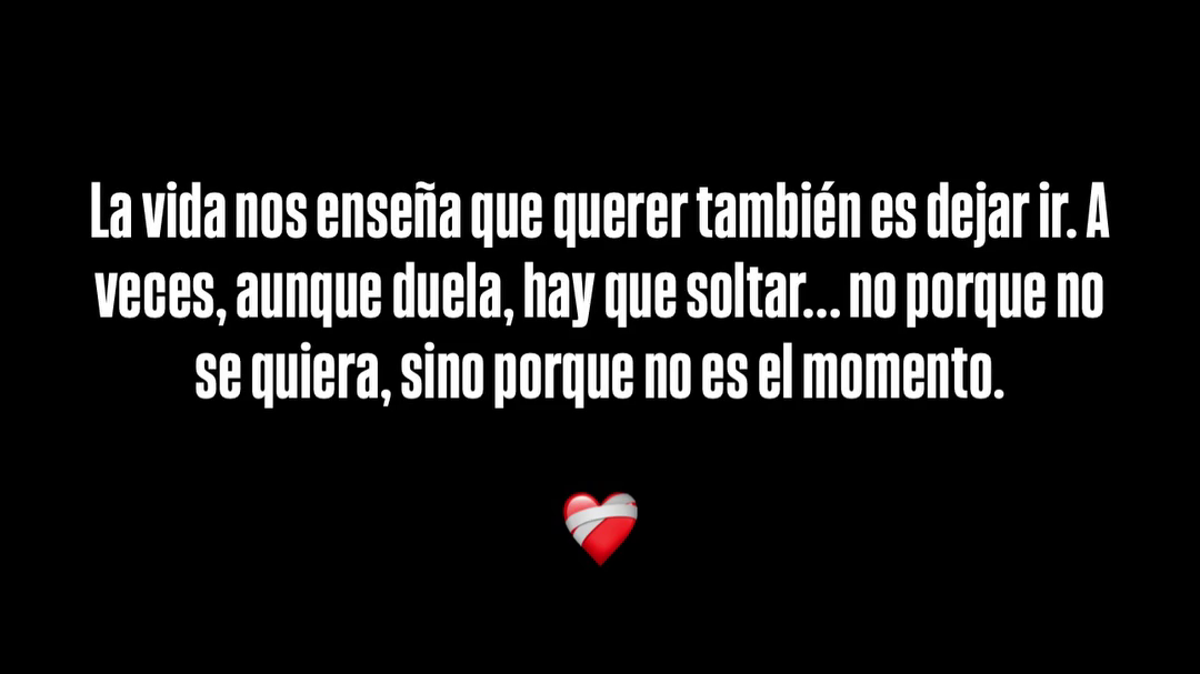 La reflexión de Omar Sánchez sobre "dejar ir"