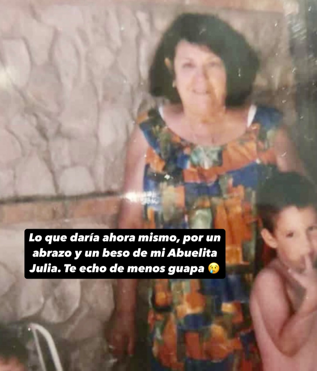 Luitingo se rompe recordando a su abuela, a la que le encantaría poder abrazar en estos difíciles momentos