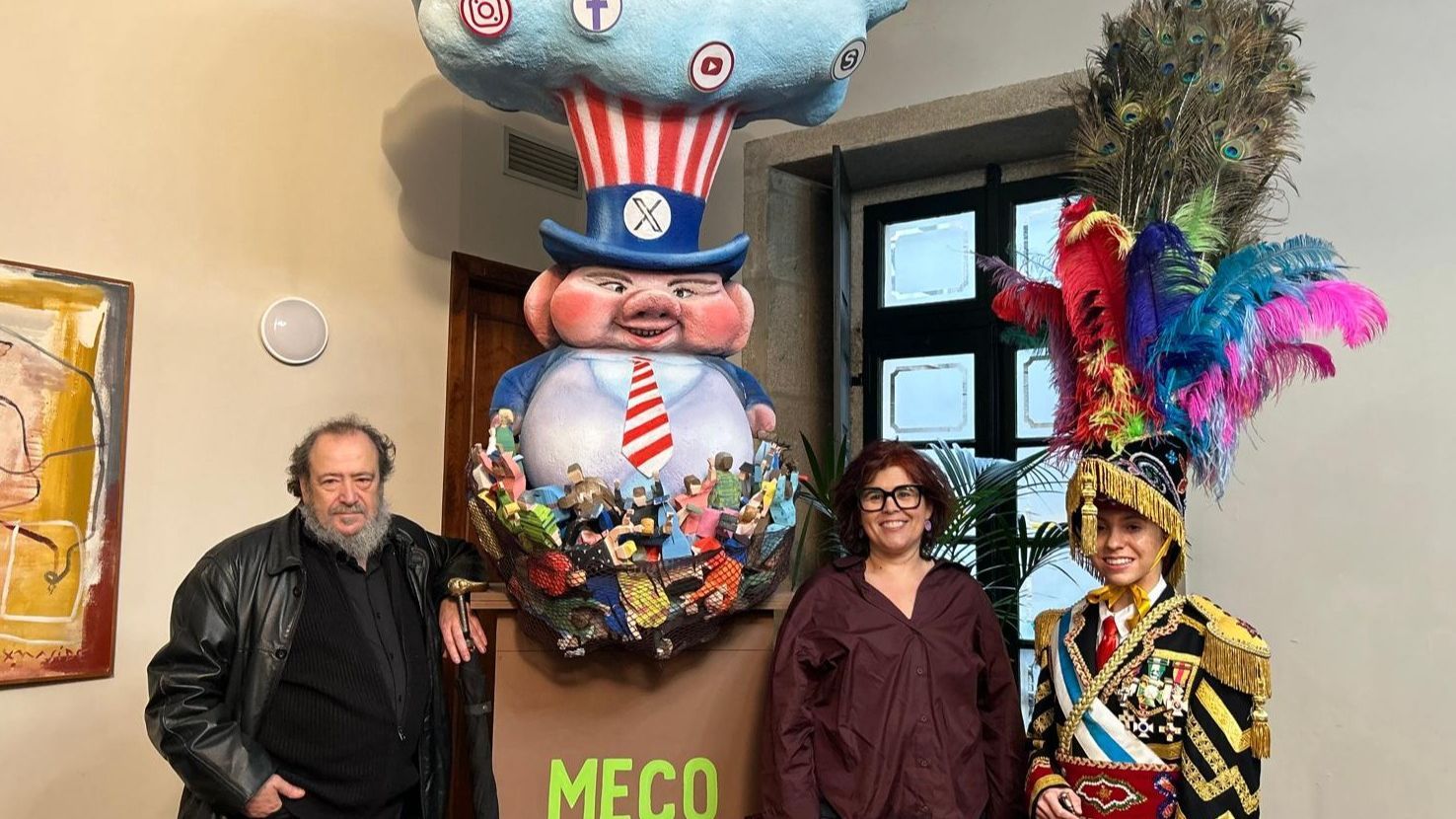 Presentación del Meco del carnaval de Santiago