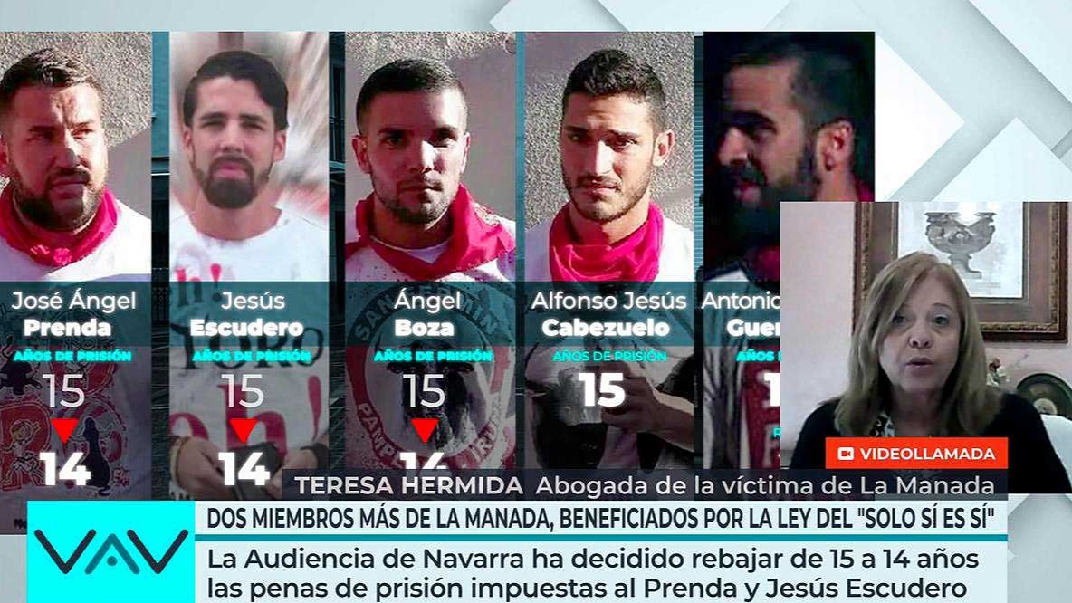 La reacción de la víctima de 'La Manada' a las rebajas de condena: "Cuando lo haya digerido, decidiremos"