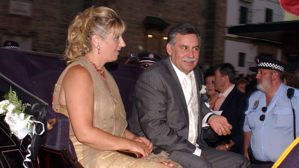 El padre de Susana Saborido en la boda de su hija