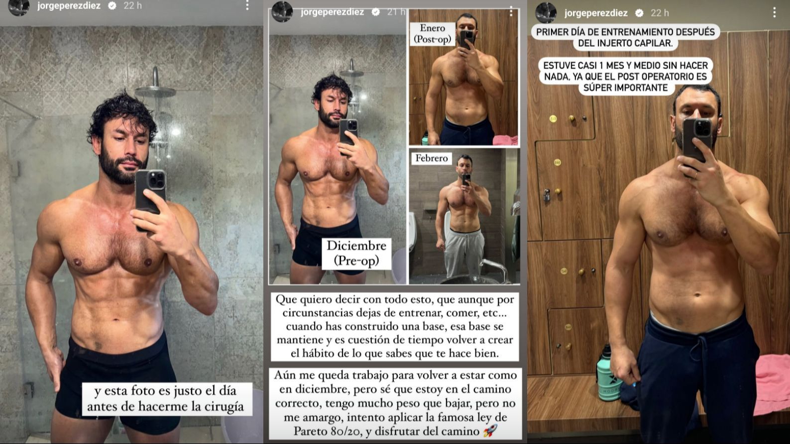 Jorge Pérez enseña su impactante cambio físico en un mes
