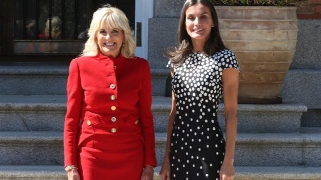 La reina Letizia y Jill Biden