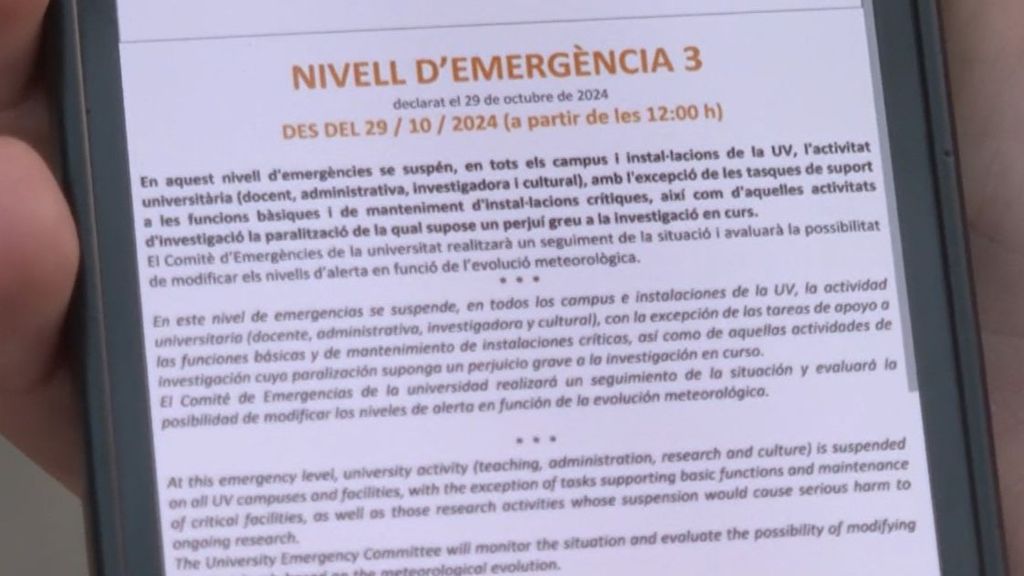 Otros organismos tomaron medidas ante la DANA