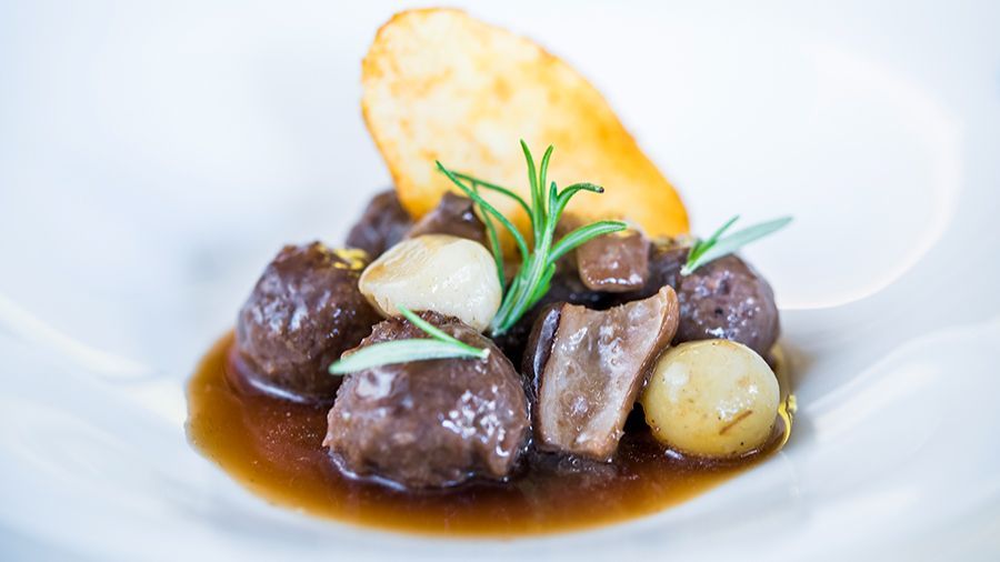 Albondigones de vaca vieja con oloroso, Surtopía