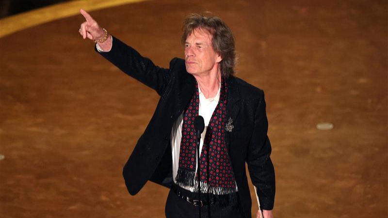 Mick Jagger en los Oscar.