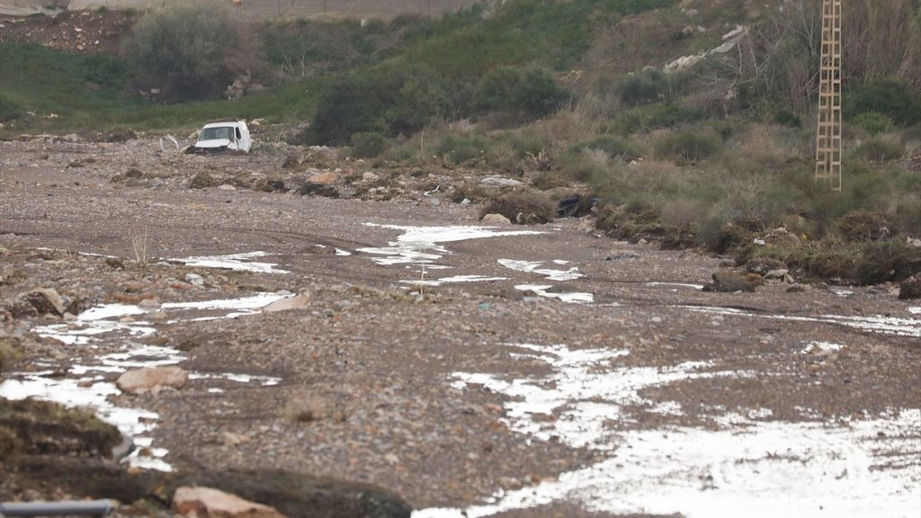 Primera víctima de las lluvias torrenciales en Lorca: el hombre fue arrastrado por la corriente de la rambla